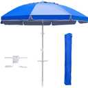 Northroad 8ft Large Beach Umbrella w/Sand Anchor Vent Tilt, Heavy Duty High Wind Patio Umbrellas w/Carry Bag,UV 50+ Sun Protection Portable Sunshade Umbrellas for Garden Pool Backyard