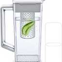 DA97-21261K Water Pitcher Compatible with samsung Pitcher RF30BB6600QL, RF29BB8600QL, RF23BB8600QL, RF30BB660012, etc Refrigerators Water Pitcher. No Leak, Include 2 Sealing Rings