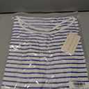 LilyCoco 3/4 Length Sleeve Womens Tops Boat Neck Striped Shirt Long Cotton Tshirts Blue Small (Blue, Small)