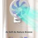 Airbition 8'' Small Wall Mount Fan with Remote Control, 90Oscillating, 4 Speeds, Timer, Included 120 Adjustable Tilt, High Velocity, 70Inch Cord, for RV Bedroom Home Office Garage