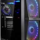 RAIJINTEK SILENOS MS PRO, PC Case ATX Tower with Mesh at Front and Tempered Glass (4.0mm) Side Panel, Comes with Pre-Installed 2pcs 200mm ARGB Fans at Front and 1pcs 120mm ARGB Fan at Rear.