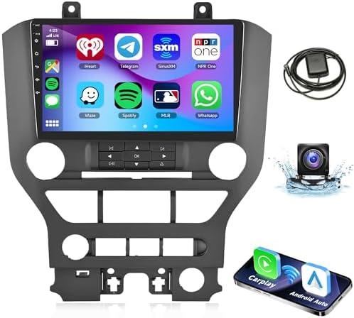 2G+64G for Ford Mustang 2015-2020 Android 13 Stereo Radio Carplay, Rimoody 9 Inch Touch Screen Android Auto Mirror Link Bluetooth FM/RDS GPS WiFi HiFi SWC Backup Camera