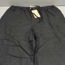 Anymeet Women's Linen Summer Palazzo Pants Flowy Wide Leg Beach Trousers XL (Black)