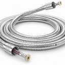 FunnyAir 79-inch Stainless Steel Anti-Burst Replacement Shower Hose, Chrome | Leak Proof, Rust Resistant, Extra Long, Flexible Reach Farther, Anti-Kink, Handheld Shower, Washing Pets, Cleaning Corners