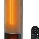 24" Space Heater, 1500W Portable Heaters for Indoor Outdoor Use, Fast Heating with 60° Oscillation, Adjustable Thermostat Up to 99°F, Tip-Over Protection & 12H Timer for Bedroom, Office, Sliver