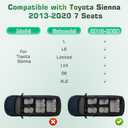 Floor Mats for 2013-2020 Toyota Sienna(Include Limited & Premium), 3 Row Liner Set Custom Fit All Weather Mats for Sienna, Waterproof Anti-Slip Floor Mats for Toyota 7 Passenger Front & 2nd 3rd Row