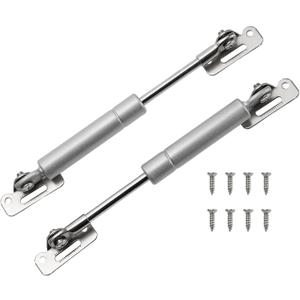Motoforti Universal Lift Supports Struts Cabinet Cover Gas Springs 6inch/155mm 13lb/60N/6kg Carbon Steel Silver Tone 2 Set