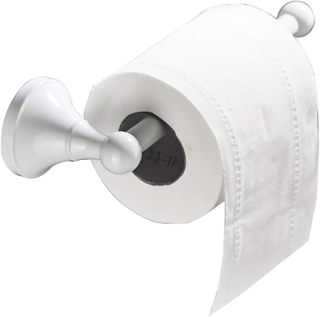 Flybath Toilet Paper Roll Holder Bar Without Cover Brass Wall Mounted, 20 cm/7.87 inches, White