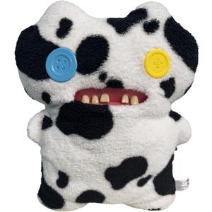 ZURU Fugglers Bigg Fuggs - Big Funny Ugly Monster Plush - 17 inches (Gaptooth McGoo (Cow Print))