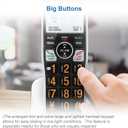 AT&T BL102-3 DECT 6.0 3-Handset Cordless Phone for Home with Answering Machine, Call Blocking, Caller ID Announcer, Audio Assist, Intercom, and Unsurpassed Range, Silver/Black