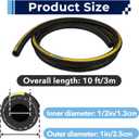 Sandblast Hose 1/2" Id, 1" Od, 10 Ft Long, Sand Blaster Hose for Heavy Duty Rubber Sandblaster Hose Sandblasting Gun Pressure Washer Sandblasting