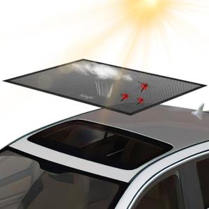 Magnetic Car Sunroof Sun Shade Breathable Mesh, Car roof Cover for Overnight Camping, Quick Install, UV Sun Protection for Moonroof and Side Window