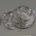 Crystal Tealight Candle Holders, Handmade Cut Crystal Candle Holder Banquet Decorations for Home 3.2" Diameter x 1.6" High Set of 2