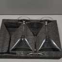 Handblown Crystal Martini Glasses Set of 3-9.5 oz Coupe Glass Set with Stem - Elegant Cocktail Glasses for Bar, Margarita, Cosmopolitan, Manhattan, Gimlet - Unique Gift for Mother’s Day