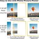 JCJMY 16x20 Picture Frame with 11x14 Mat, Display Photo 11x14 with Mat or 16 x 20 Without Mat, Wall Hanging Large 16 by 20 Poster Frame with Plexiglass, Gold