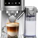 KIDISLE 20 Bar Espresso Machine with Auto Milk Frother & Touchscreen, 1350W | Dual Boiler 1350W Brew +1000W Froth, Pre-Infusion Rich Crema, 44oz Water + 24oz Milk, 3-in-1 Espresso, Cappuccino, Latte