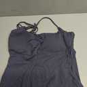 SUUKSESS Halter Tops for Women Tank Tops with Built in Bras Double Lined Backless Top Y2K Going Out Camisole (Blue, M)