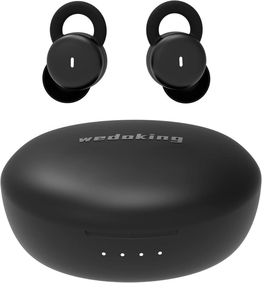 Sleep Earbuds, Comfortable Sleeping Headphones Small Design for Side Sleepers Invisible Buds Wireless Bluetooth Earphones for Noise Blocking Snoring (Black)