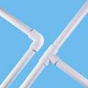 2 x TOP-VIGOR 28mm(1.1") ID 32mm(1.26") OD PVC Rigid Round Pipe, 0.35M(1.15ft) Length Plastic Tube, High Impact for DIY Decoration, Water Pipe, Aquarium, Fish Tank, Crafts, Decoration, Cable Sleeve, White