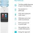 Avalon Top Loading Water Cooler Dispenser - Hot & Cold Water, Child Safety Lock, Innovative Slim Design, Holds 3 or 5 Gallon Bottles - UL Listed