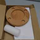 Mumufy 6 Pcs Advent Candle Holder Set Nativity Christmas Centerpiece Religious Decorations Rustic Wooden Advent Candlestick Holders with Purple Pink Taper Candles for Thanksgiving Christmas Nativity