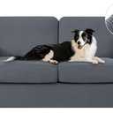 CHUN YI 5 Piece Loveseat Covers Couch Covers for 2 Cushion Couch, Stretch Sofa Slipcovers with Separate Backrest and Cushion Covers, Anti-Slip Washable Furniture Protector for Dogs Pets (Medium, Grey)