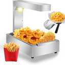 Auveach 15L French Fry Food Warmer, Commercial Food Warmer with Heat Lamp, Stainless Steel Warming Cabinet Station, Fastfood Restaurant Snack Bar Buffet Supplies for Chips Fried Chicken Roast Meat