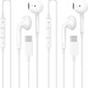 [Apple MFi Certified] USB C Headphones for iPhone 17 16 15, 2 Pack Wired Headphones USB C with Built-in Remote to Control Music, Phone Calls, and Volume for iPhone 17 16 15 Pro Max, Galaxy, Pixel