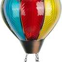 Hot Air Balloon Lantern with Flame, Solar Powered Hot Air Balloon Lights Hanging Solar Lanterns Outdoor Waterproof for Garden Porch Yard Patio Pathway Decor