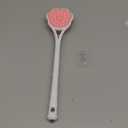 Manmihealth 15.7" Cute Silicone Back Scrubber & Soft Shower Brush Face Scrubber Set (3 PCS), Paw-Shaped Silicone Back Brush & Body Facial Scrubber with Super-Soft Bristles, Pink