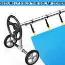 36 Pcs Pool Solar Cover Reel Attachment Kit, Solar Cover Reel Blanket Straps and Clips for Universal Inground Swimming Pool (Yellow, 36Pcs)