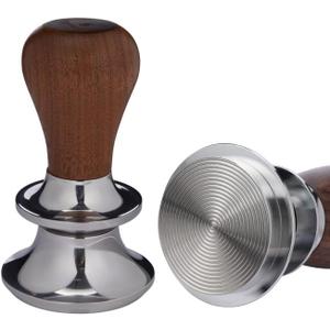 Teyearlife 54mm Tamper Replacement for Breville tamper Adjustable Depth The espresso tamper made of Stainless Steel and Solid wood it's a good Coffee Tamper for Home espresso barista(53.3mm)