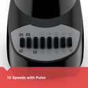 BLACK+DECKER Crush Master Blender, 10-Speeds with Stainless Steel Blades, Black, BL2010BP