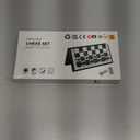 Chess Sets Travel Board Games: Magnetic Folding Chess Board with Instructions Teen Gifts Family Games Educational Toys for Kids and Adults 9.5 Inch (White-black)