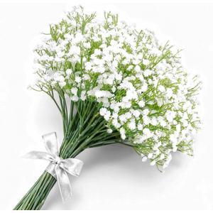 36 Pcs Babys Breath Artificial Flowers, White Artificial Flowers Bouquet, Faux Flower, Fake Gypsophila Bulk in Vase Floral Decor for Centerpieces Wedding Brides
