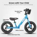 JOYSTAR Toddler Balance Bike 2 Year Old Adjustable Bike Toy for 2-5 Boy Girl,Blue, 12 Inch Wheels