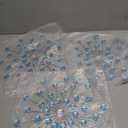 DXYAKY Set of 3 Modern Starburst Wall Decor, Metal Wall Sculpture with Crystal Accents, Blue 3D Wall Art for Living Room, Bedroom & Home, Elegant Hanging Wall Decoration (11.8 inch)