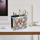 Diamond Painting Brush Holder 13x11cm Angel Pencil Holder Rangement Bureau Pot ?Crayon Arts and Crafts for Adults Porte-Stylo Multifonctionne Gemstone Pen Holder Desk Pencil Storage