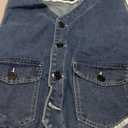 LONGBIDA Men's Denim Vest Casual Slim Fit Sleeveless Jacket Outdoor Jean Vests (Large, Blue)