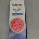 Stasher Premium Reusable Silicone Stretch Lids, Clear, Lids, Airtight Seal, Food Container Covers, BPA Free, Leak-free, Dishwasher Safe, Microwave Safe, Eco-Friendly (Large 3-Pack)