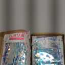 Alien Birthday Party Decorations Door Curtain with Foil Fringe Tinsel Spacecraft Flying Saucer Spaceship Hanging Banner for Alien Halloween Party(Golden Blue) 2 Packs