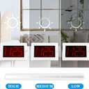 KWANWA Large Digital Alarm Clock, 3" LED Display Battery Operated, Dimmable Auto Night Mode, Easy to Read for Seniors Visually Impaired, Cordless Wall Clock or Table Clock for Bedroom Kitchen Office