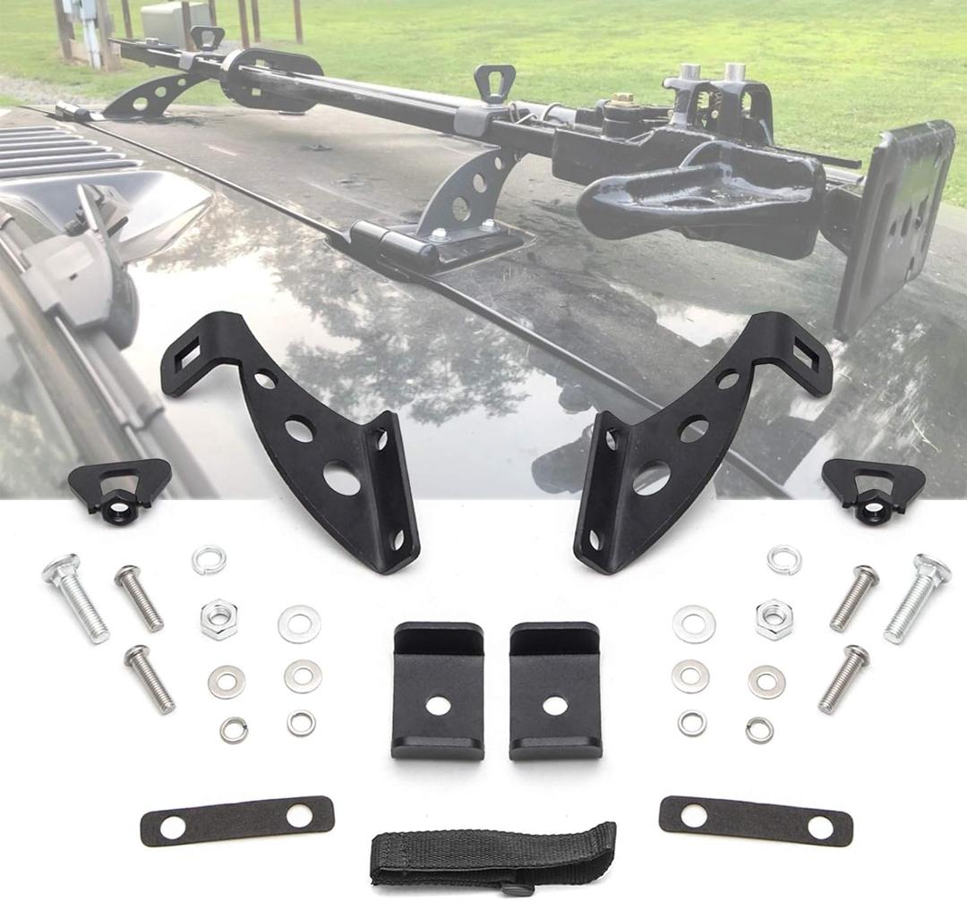 Hi Lift Jack Mount Hood Hinge/Door Hinge Bracket High Lift Jack Holder Accessories for Jeep Wrangler JK JKU JL JLU Gladiator JT 2007-2022