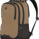 SWISSGEAR Cecil 18-Inch Laptop Backpack Fits 16-Inch Laptop, Travel Daypack with Organizer Pockets, Water Bottle Holders & Padded Straps  Pastel Brown/Black