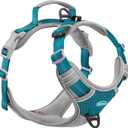 ThinkPet No Pull Harness Breathable Sport Vest with Handle-Dog Harnesses Reflective Adjustable for Medium Large Dogs (XL(Chest:24"-33"), Bright Teal)