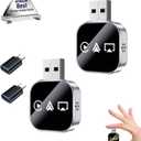 Mini Wireless Carplay Adapter for iPhone 3 in 1 Car Play Dongle Wired to Wireless Screen Mirror Accessories Converts Fast Auto Connect No Audio Delay Bluetooth 5.3 & 5ghz Wi-Fi - Plug & Play (2PCS)
