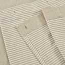 Lush Decor Farmhouse Button Stripe Yarn Dyed Cotton Blend Shower Curtain Single 72" W x 72" L Linen - Rustic Shower Curtains for Bathroom - Bath Curtain