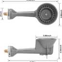 High Pressure Cast-Iron Propane Burner Head, Propane Cooking Burner with 20 PSI Adjustable High Pressure Propane Regulator with Hose and Brass Fitting, Quemadores De Gas propano for Outdoor Cooking