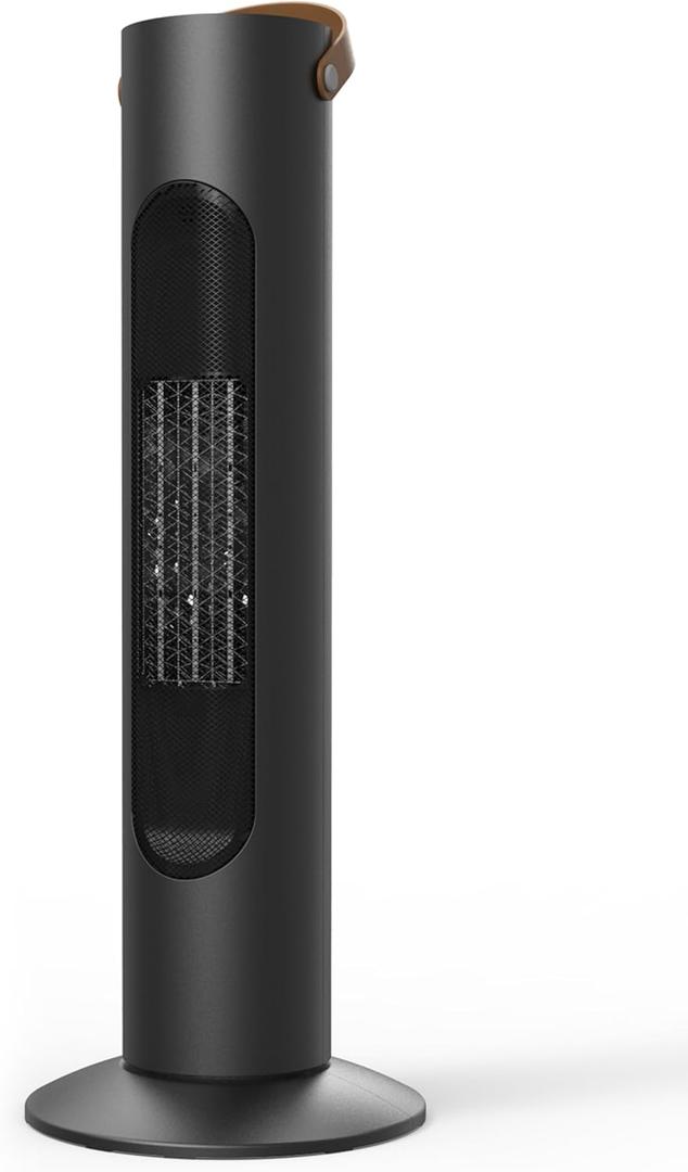 25" Tower Heater And Fan Combo for Indoor Use, 1500W Electric Space Heaters, 6 Safety Protections, 1s Instant Heating, Quite 70 Oscillating Heater For Office Garage Bedroom, Onyx