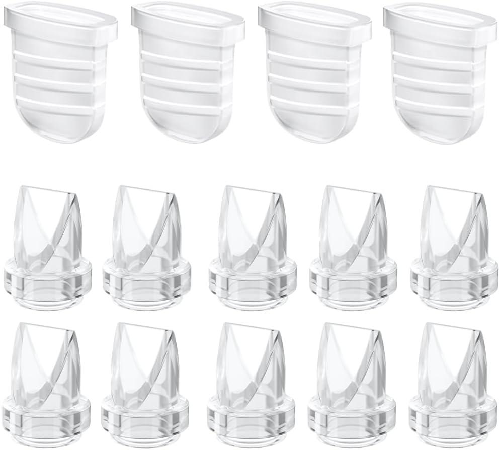 12PCS Duckbill Valves Silicone Diaphragm Compatible with eufy S1 Pro S1 E10, Lansinoh Discreet Duo, NCVI NICEGREEN Nuliie Zooawa S32 Breast Pump Parts S32 Pump Replacement, for Lansinoh Pump Parts